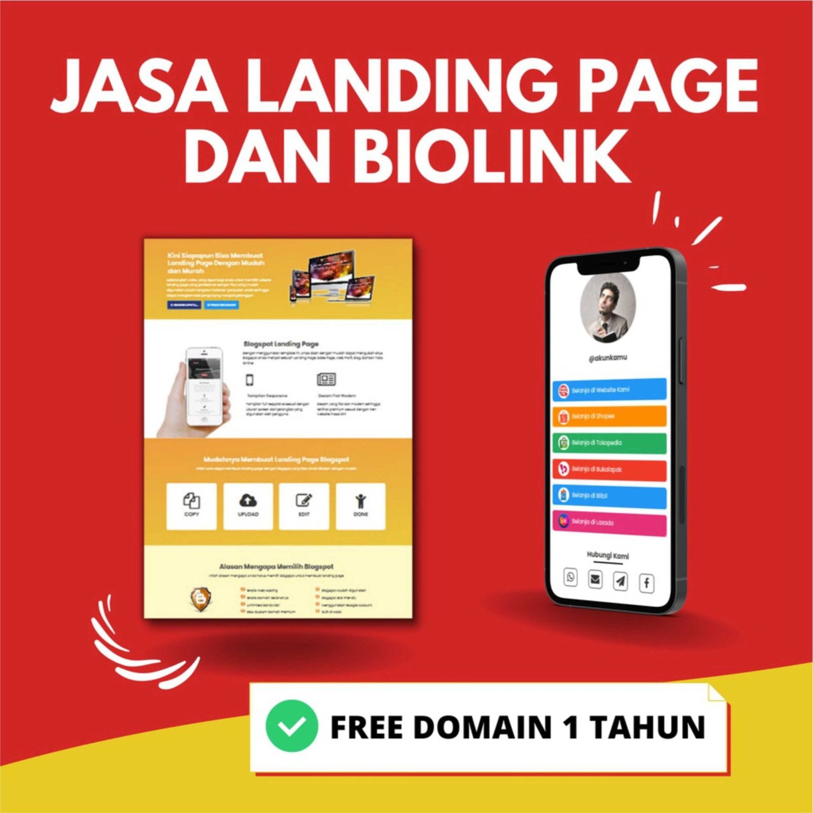 Jasa Pembuatan Biolink dan Landing Page Premium 1 Jasa Pembuatan Biolink dan Landing Page Premium